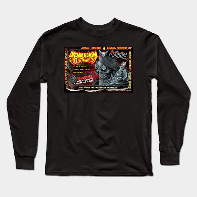 Dr3am R3a£m €nt Indie Horror Banner Long Sleeve T-Shirt by DR3AM R3A£M STUDIOS